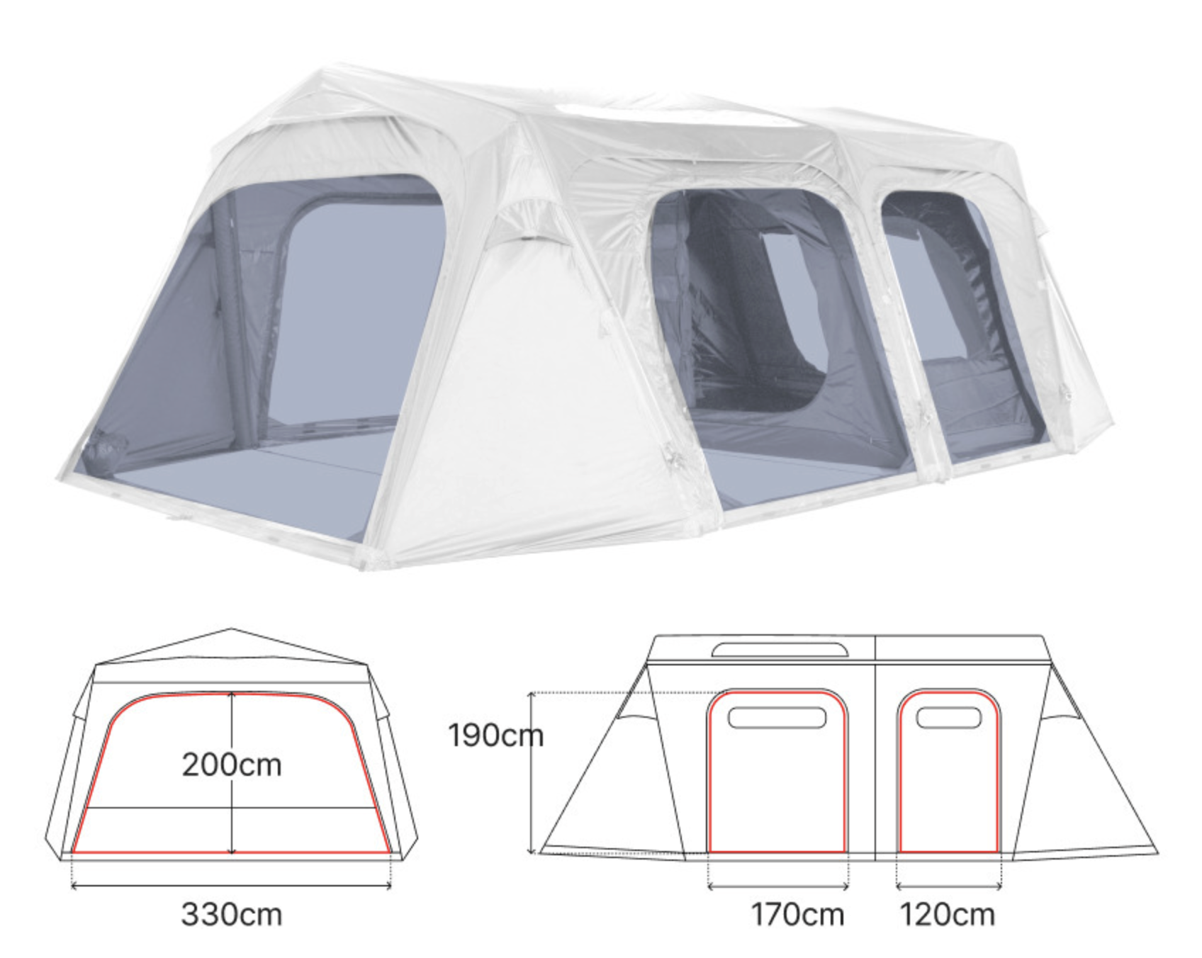 EASY BUNKER PRO 650 エアテント/URBANSIDE - TENT MONSTER RENTAL